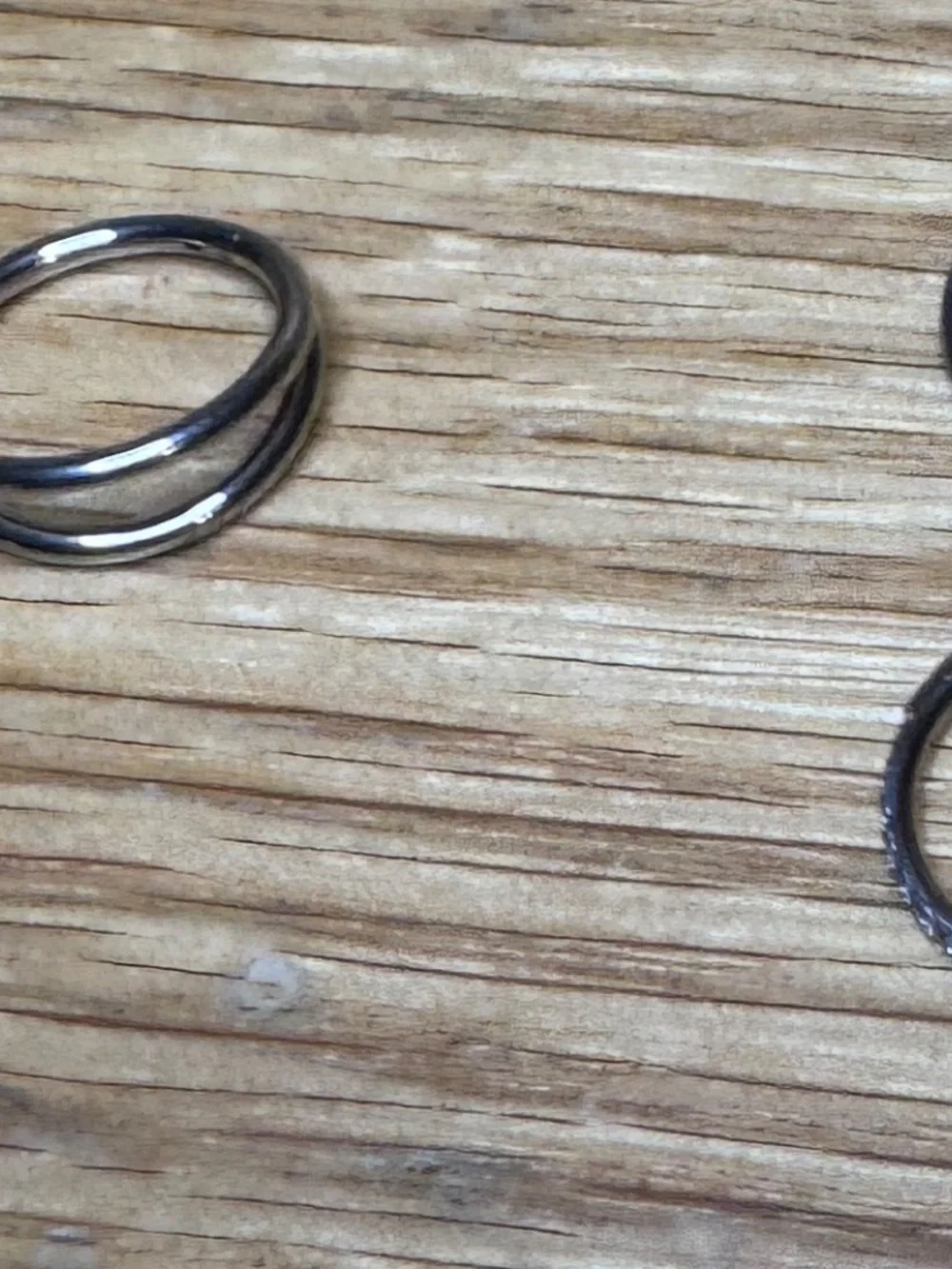 New Set of 3 10mm Stainless Steel Single Earrings 5/8 In Round 3 Different Hoops